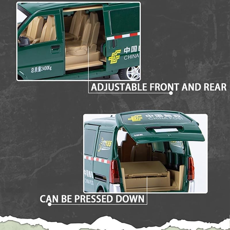Image of 1:24 Scale Wuling Postal Van【Large】 with 6 Openable Doors,Lights & Music & Steerable Front Wheels 【Colour As per Stock】