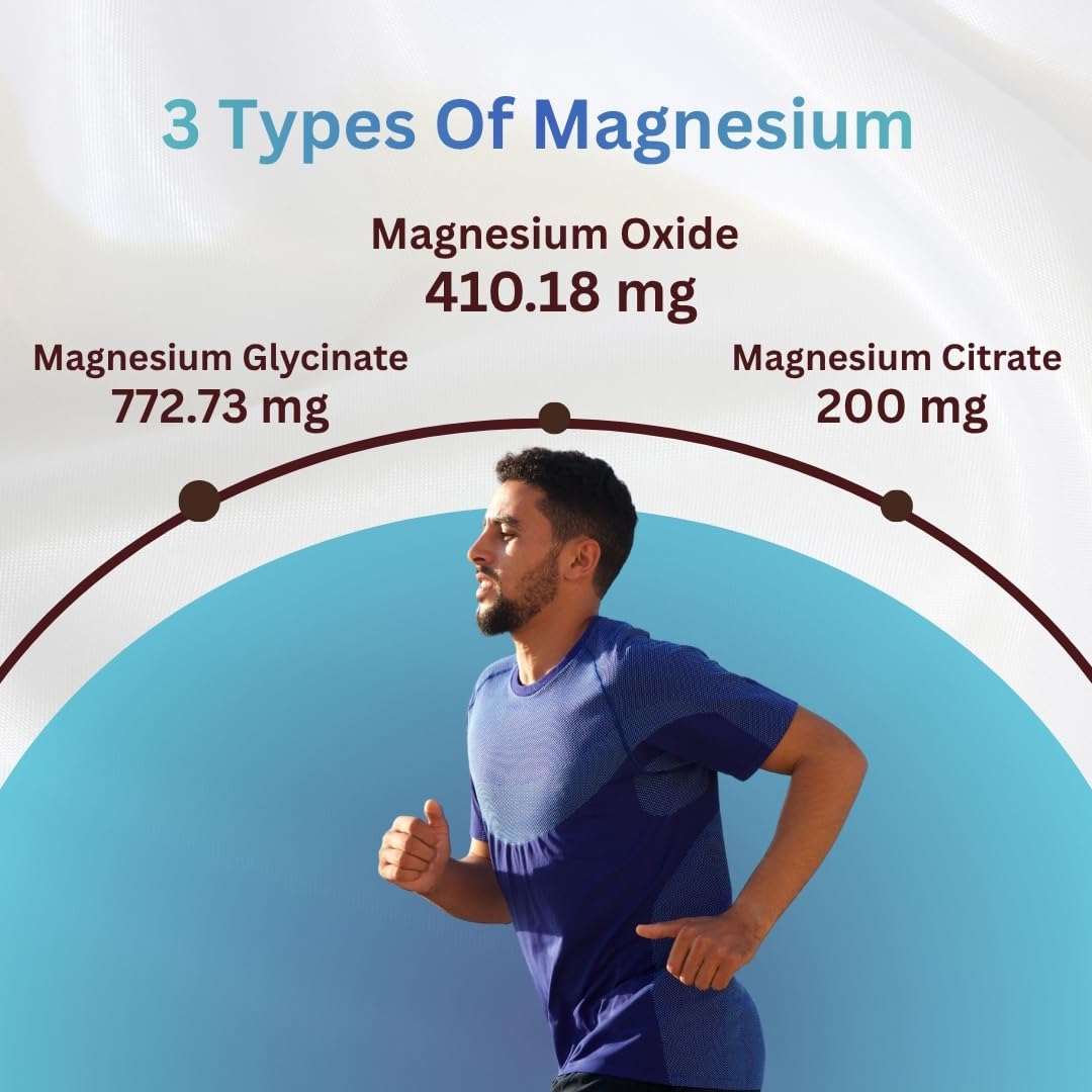 Pure Nutrition Chelated Triple Magnesium Complex Supplement - 120 Tablets | Magnesium Glycinate Complex With Citrate & Oxide Supplement Supports Bones Muscles & Nerves 1383mg Per Serving — Amazon image 2