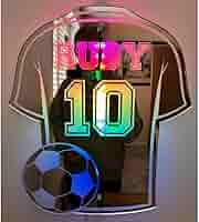 Lampada Neon Personalizzata Maglia Calcio Con Nome - LED USB, 7 Colori, Per Camera E Regali - Foto 4