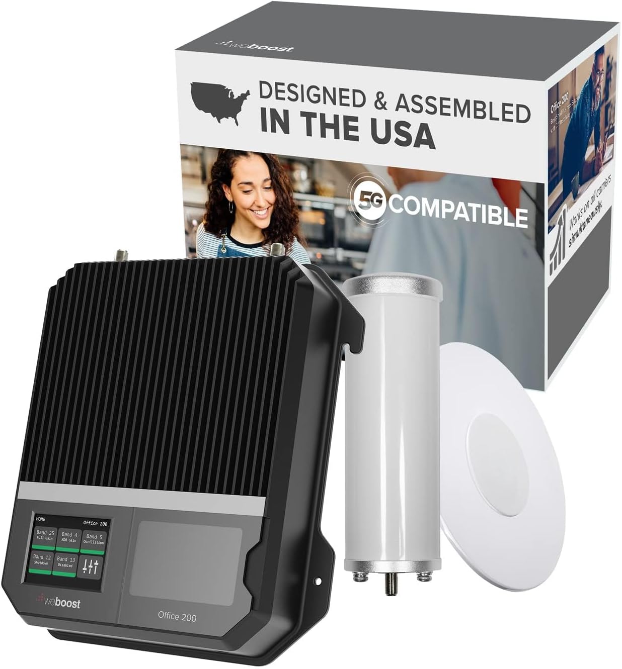 for Business Office 200 (75 Ohm) Cell Phone Signal Booster | 5G/4G LTE | 72 dB | DIY | All U.S Carriers - Verizon, AT&T, T-Mobile & More | Up to 10,000 sq ft | FCC Approved