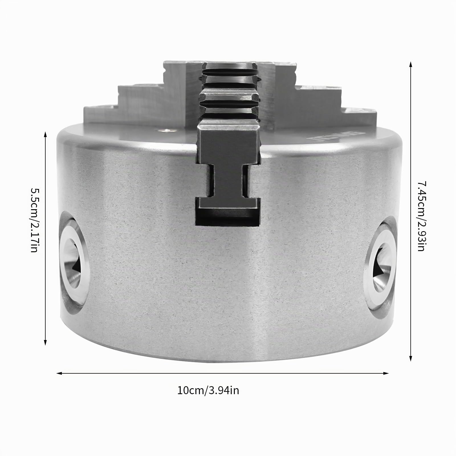 Mandril Giratorio de Metal Autocentrado de 3 Mordazas, Mandril De Torno Autocentrante 100mm, Rango de Sujeción 30-90 mm, para Torno, Rectificadoras, Fresadoras