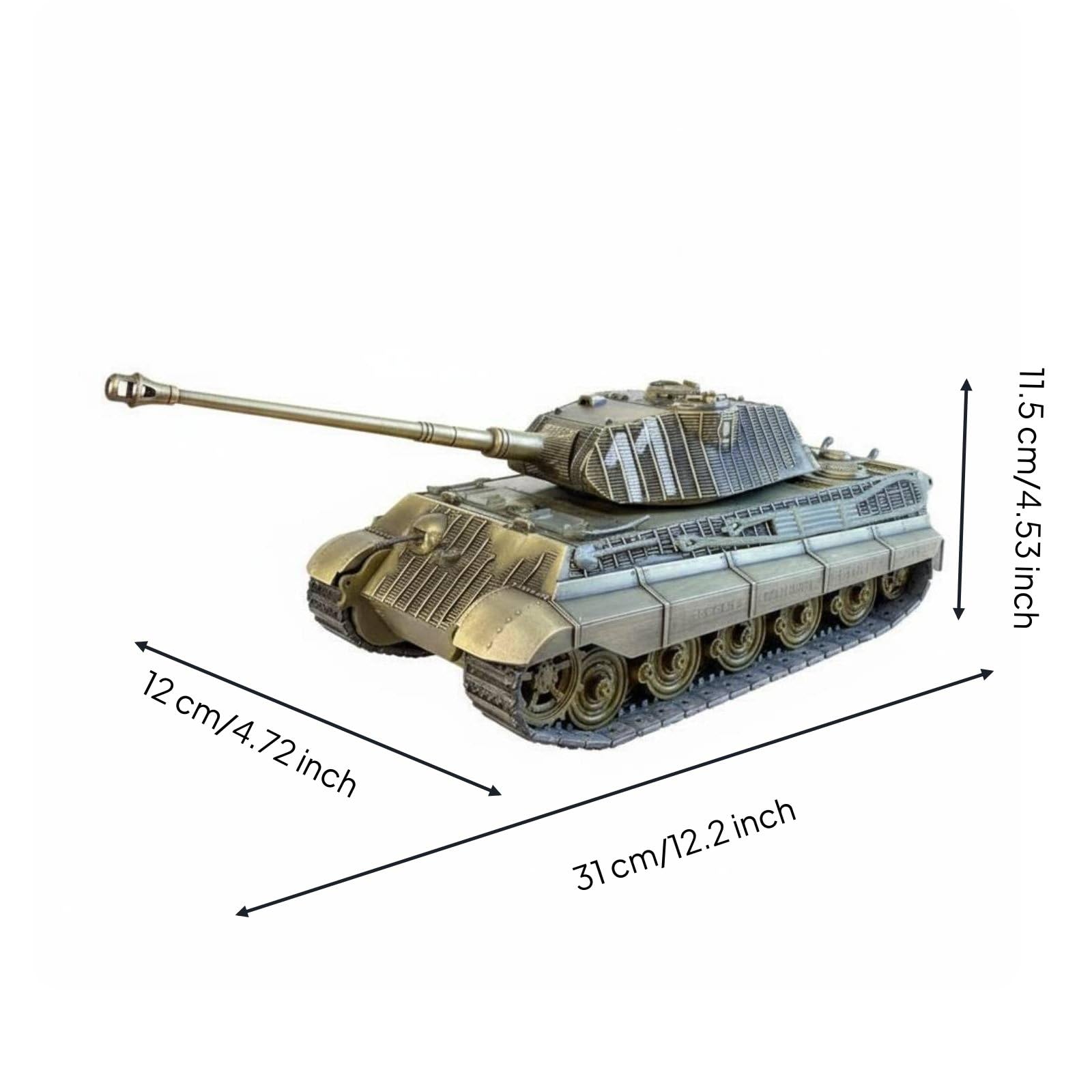 Carro Armato Tigre Tedesco 1 32 Modello Tank Carro Mezzo Militare Collezionabile Finitura Professionale Dettagli Realistici Adatto, Bronzo