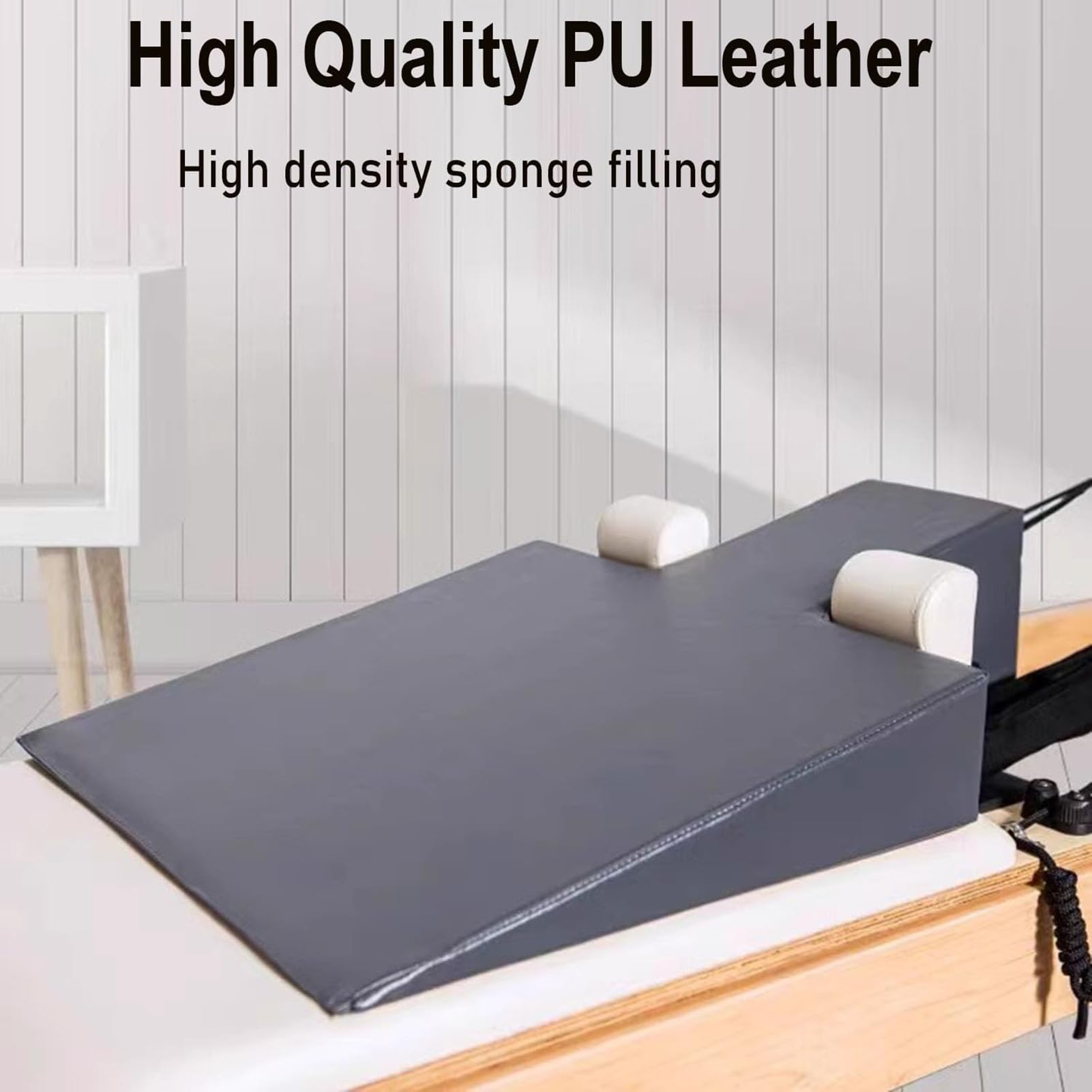 Accesorios de reformador de pilates: cuña, cambio de velocidad ajustable, componentes de polea, cerraduras de cuerda para uso doméstico y estudio