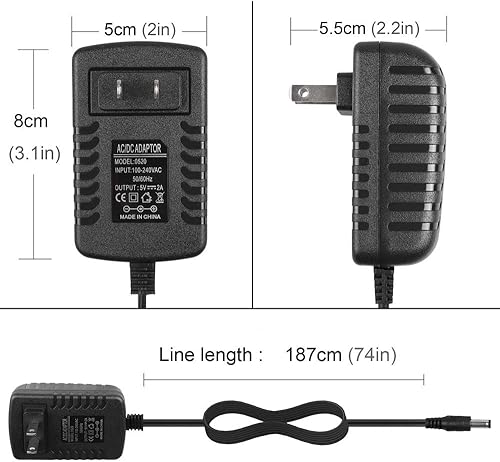 Miniatura 6 de DC 5V 2A 2000mA Fuente de alimentación Cargador Multi Tips Adaptador de CA de 10 W con 8 conectores de conmutación múltiples seleccionables para