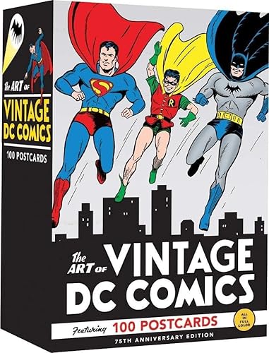 The Art of Vintage DC Comics 100 postales regalo para fanáticos de los cómics vintage juego de tarjetas de notas artísticas