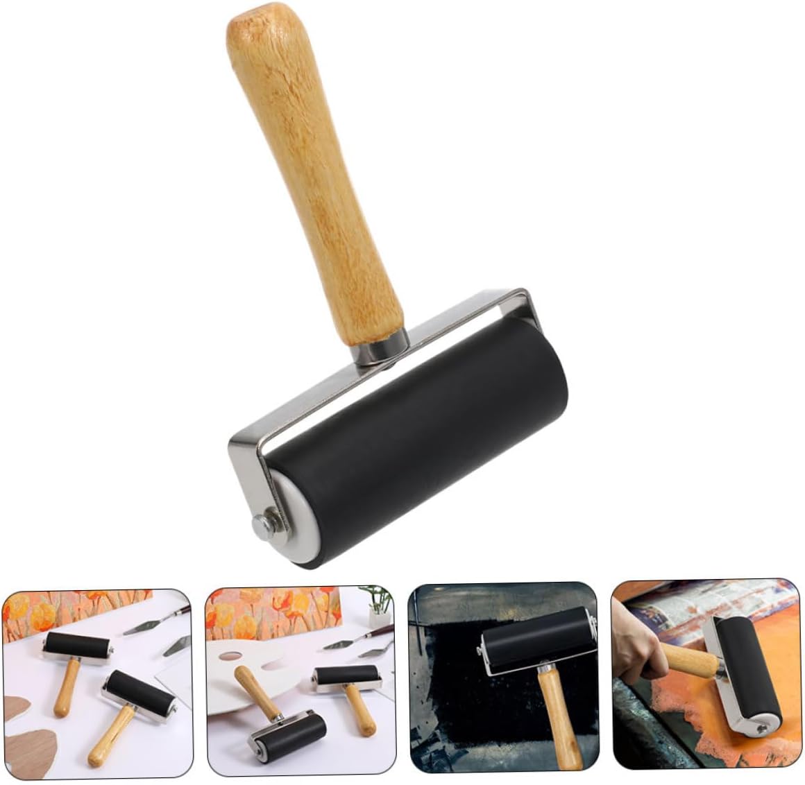 DOITOOL 3pcs Roller for Printmaking Crafting and Stamping Smooth for Even Ink Distribution for Artists and