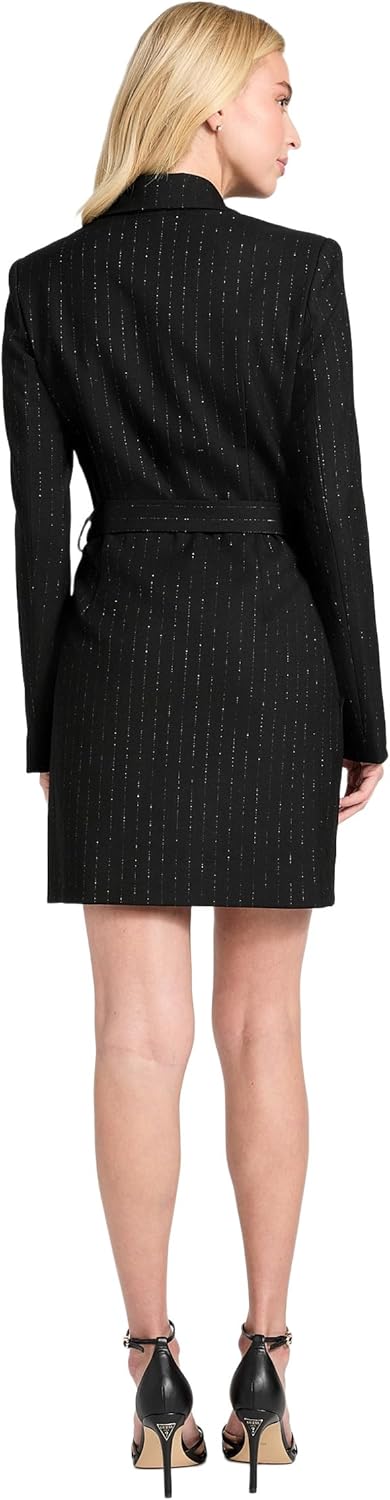 Guess Womens Eco Long Sleeve Zanita Stripe Blazer Dress - Image 5