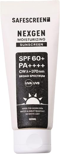 CHOSEN® SAFESCREEN® NEXGEN SPF 60+ Moisturizing Sunscreen | 10-Hour Water Resistant Sunscreen with Blue Light Protection |...