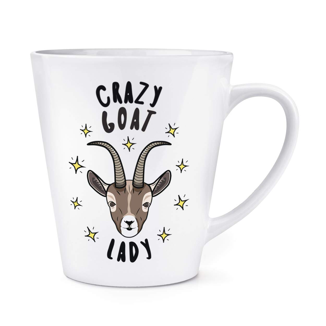 Crazy Goat Lady Stars 12oz Latte Mug Cup