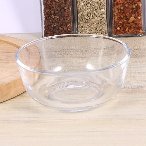Miniatura 6 de CALLARON Cuenco de ensalada de vidrio de 4.5 pulgadas, tazón reutilizable para frutas, bandeja para galletas, cuencos para ensalada, pasta, postres,