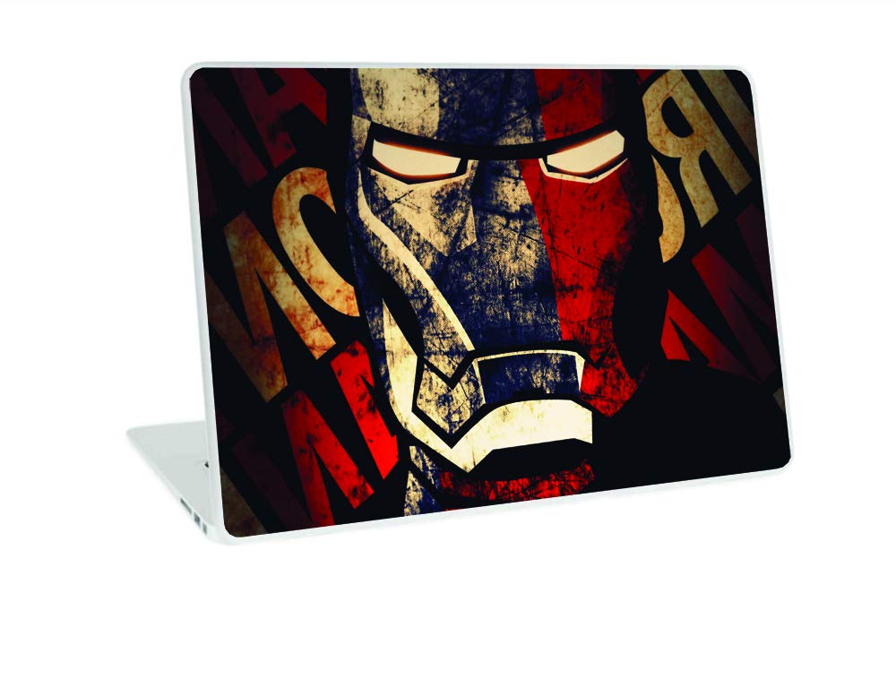 Galaxsia Iron 1 Full Vinyl Laptop Skin/Sticker/Cover for 14 Inches Laptops Laminated-Removable-HD Quality Compatible for Hp-Dell-Sony-Lenovo-Asus etc.(13.8x9.6 Inches)