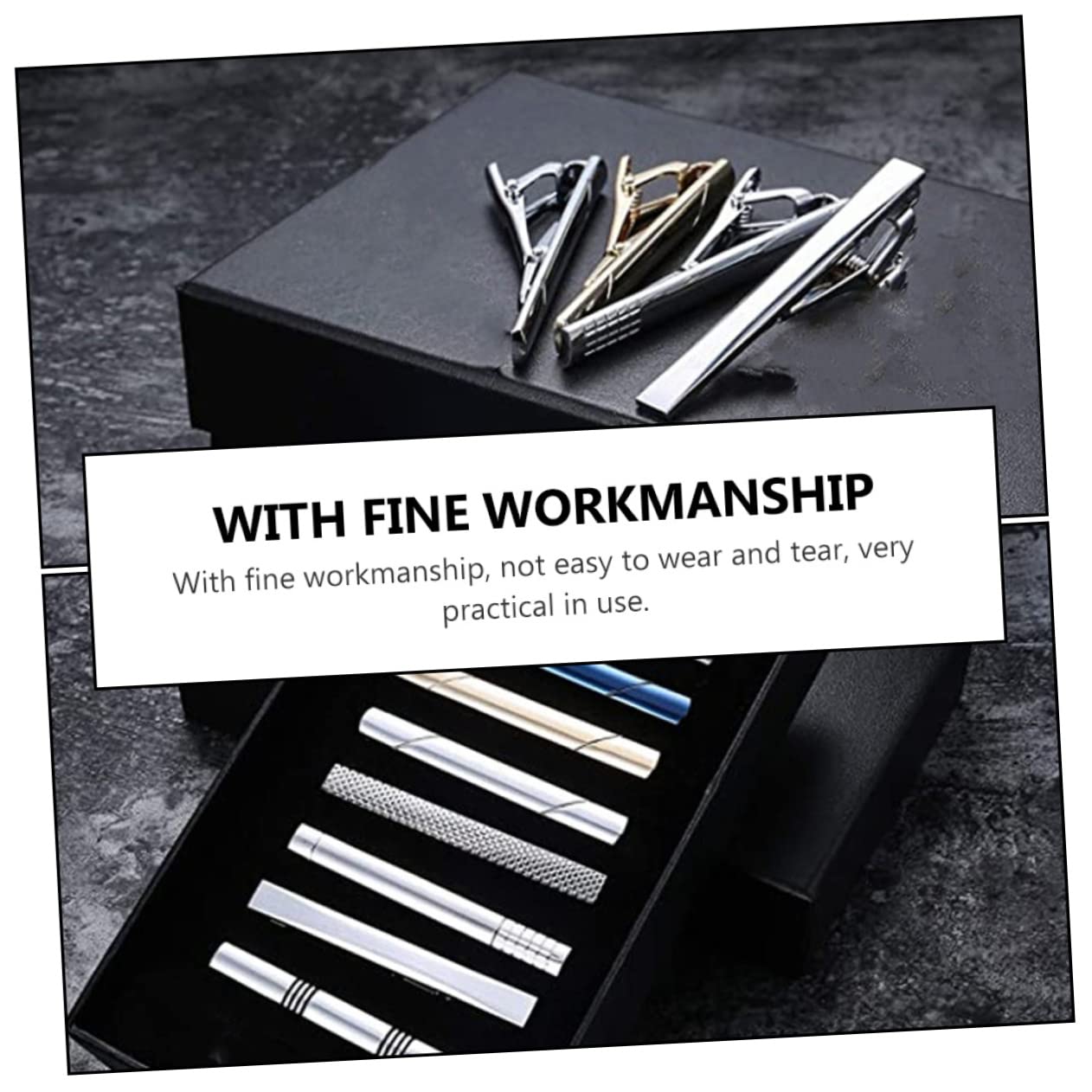 8piezas Clips Para Corbata De Cobre Accesorios Elegantes Para Hombres Fijos y Seguros Para Trajes y Uso Diario