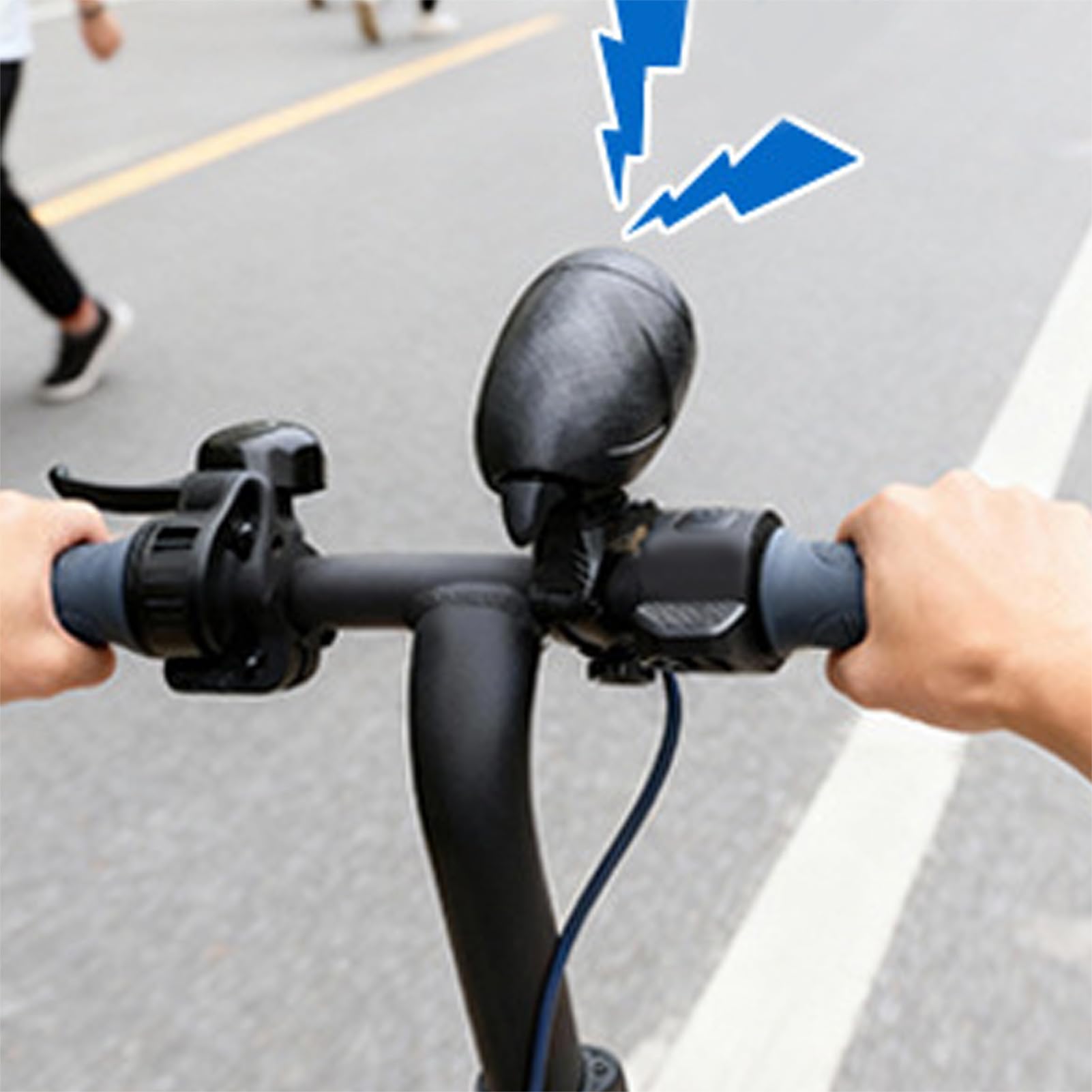 Keenso Klaxon de Vélo électrique 108 DB Fort étanche IP65 avec Télécommande Sons Personnalisés