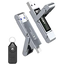 EAGET 512GB USB Flash Drive, USB-C Dual-Port Solid State Drive with USB 3.2, 560MB/s High-Speed Thumb Drive for iPhone 15/16/17 Pro, Android, Mac, PC, PS5   Durable Metal Body & Portable SSD