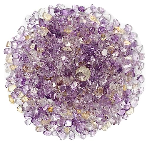 Image of ZenQ 1 lb Crystal Chips, Tumbled Stone Chips for Crafts | Polished, Undrilled Gemstones for Resin Art, Vase Filler, Plant Decor, Candle Making, and DIY Projects