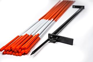 Powder Coated Steel Install Tool – Reflective Driveway Marker Installation Tool (Stakes NOT Included) with Kick Plate,6