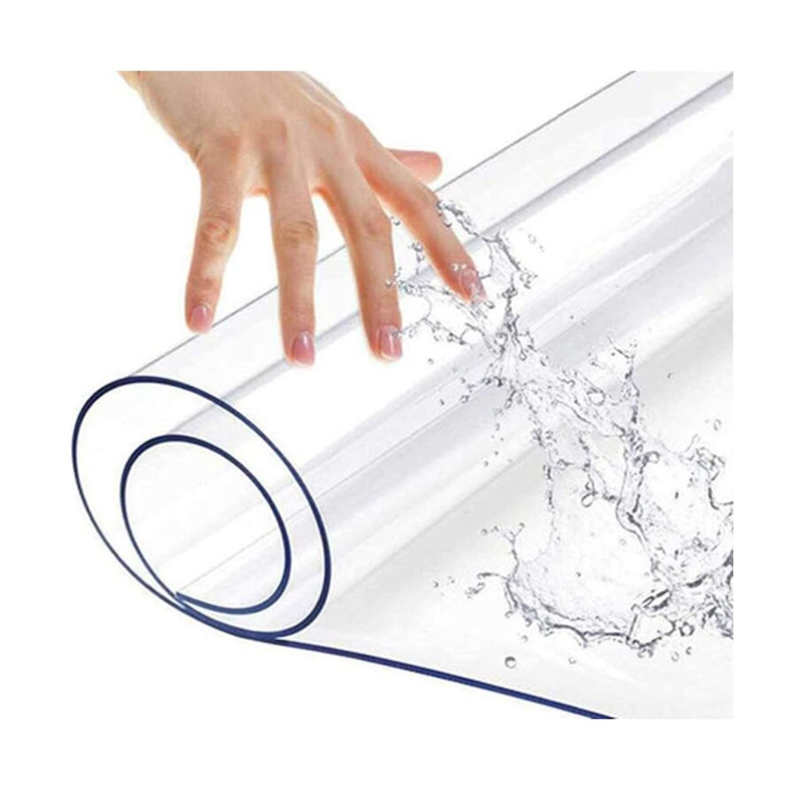 Tapis de Protection de Sol Transparent en Bois - en PVC imperméable et antidérapant - pour Tapis, sols durs,1,5 mm d'épaisseur(160x140cm)