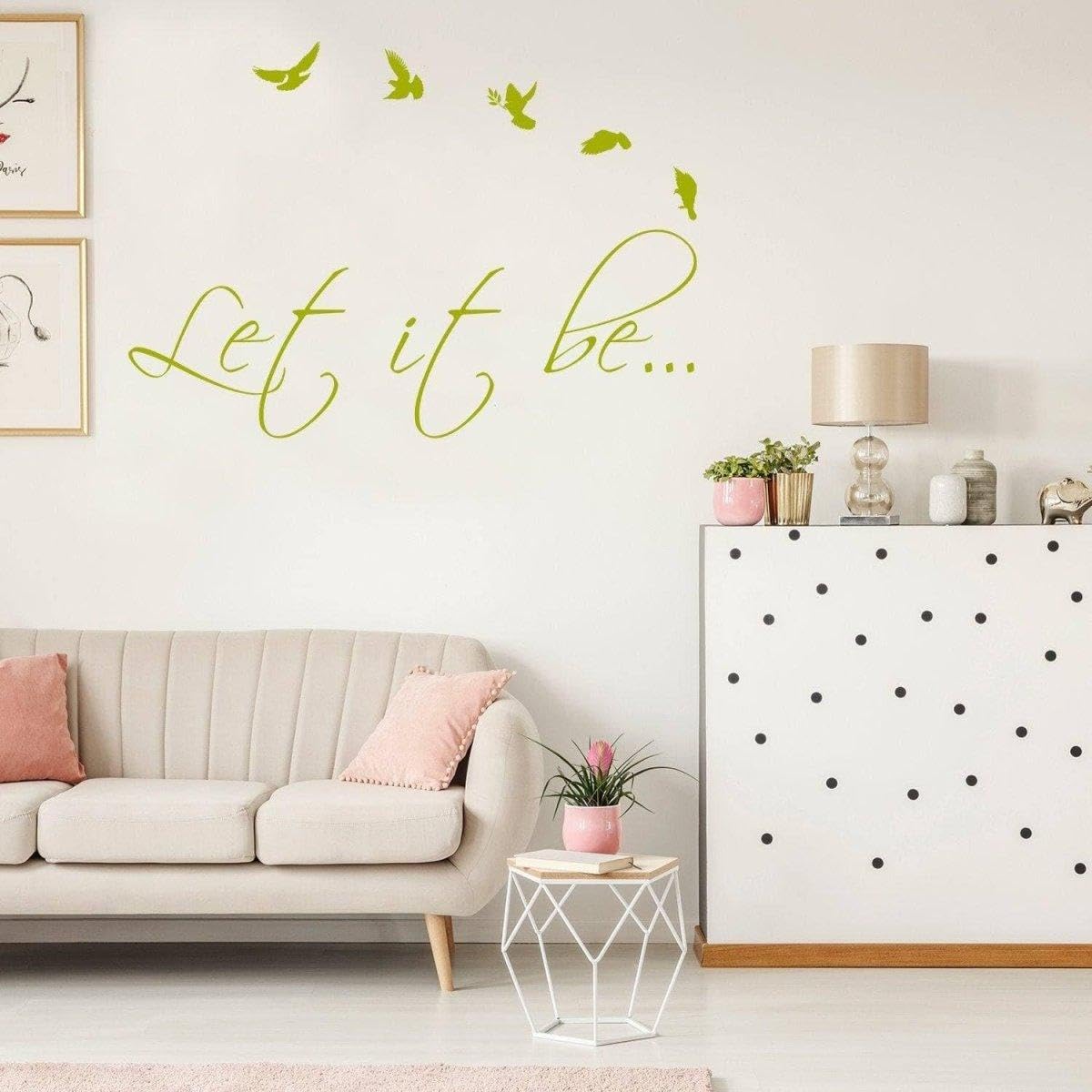 Adhesivo de pared de vinilo con diseño de armonía motivacional, afirmación positiva, 55 x 20 pulgadas