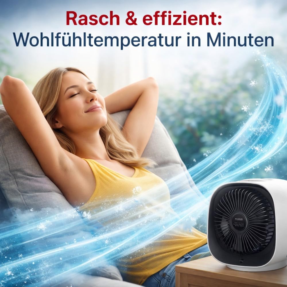 AiraBreeze Mini Klimaanlage Luftkühler Tragbar Ventilator Schlafzimmer Leise
