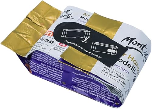 Miniatura 8 de Mont Marte Arcilla de modelado de endurecimiento al aire de color terracota 500 g (1.1 lb). Arcilla seca al aire de color terracota con tiempo de