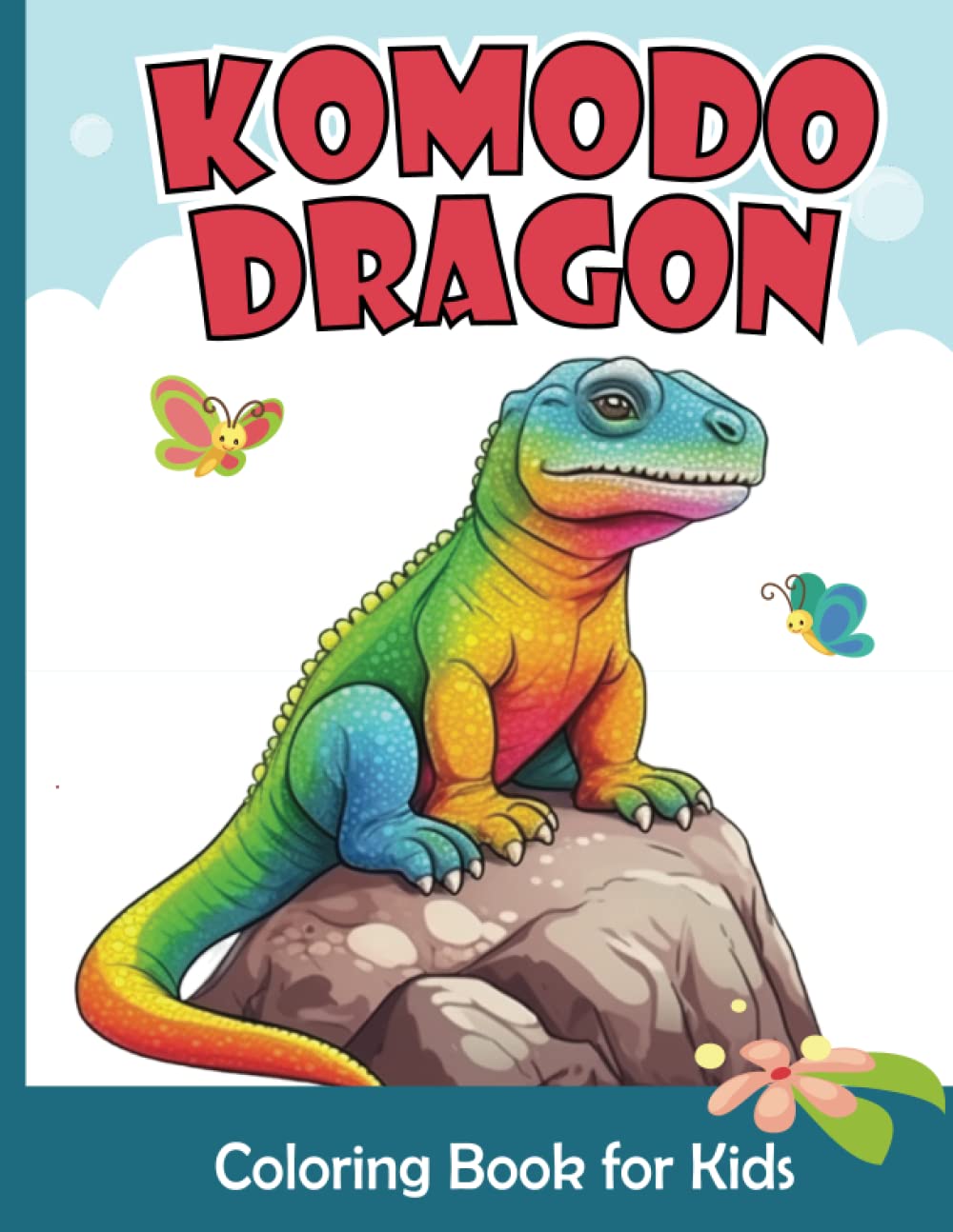 Komodo Dragon Coloring Book For Kids: Komodo Dragon Coloring Pages For Girls and Boys | Big and Easy Komodo Dragon Illustrations ready to color
