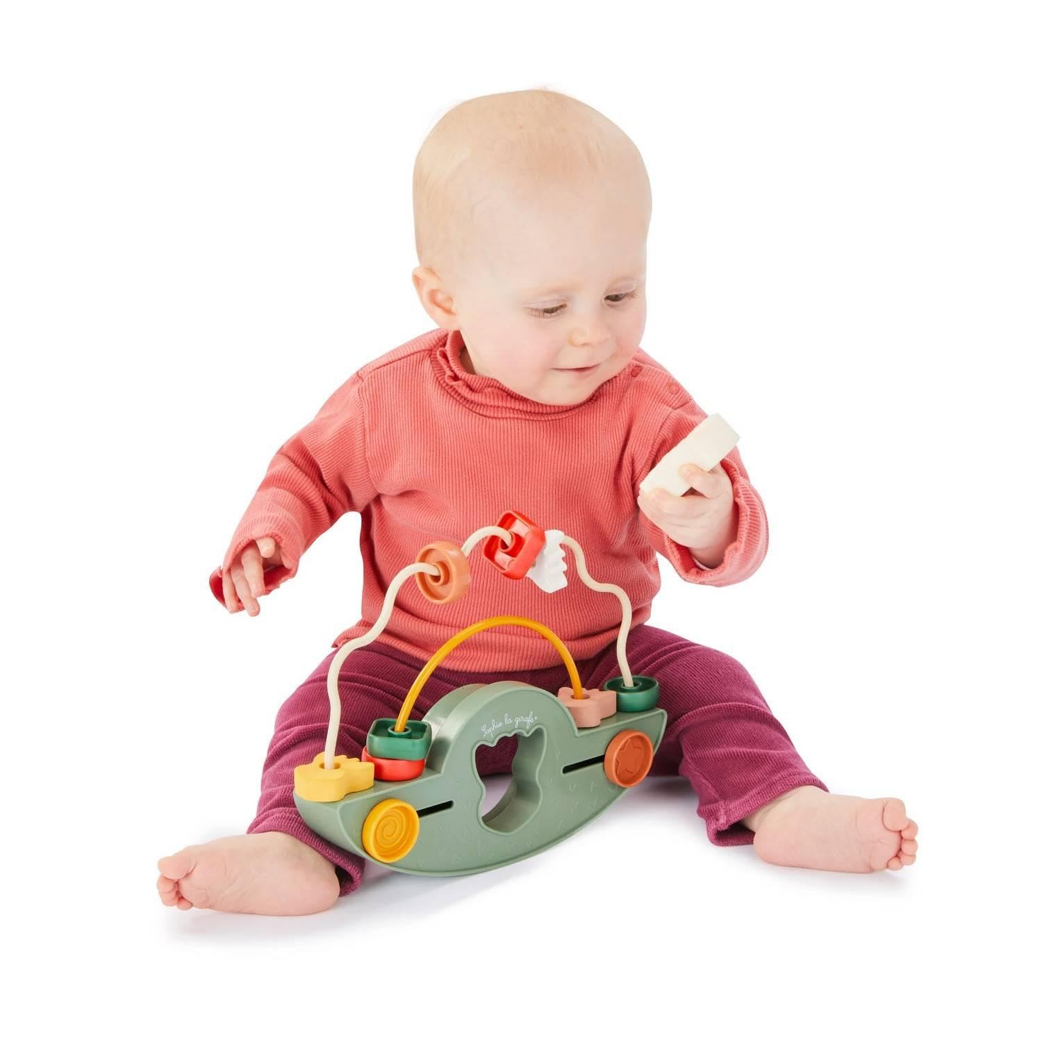 Sophie la Girafe - Wooden Educational Rocking Abacus for Baby - Motor Skills and Learning Game