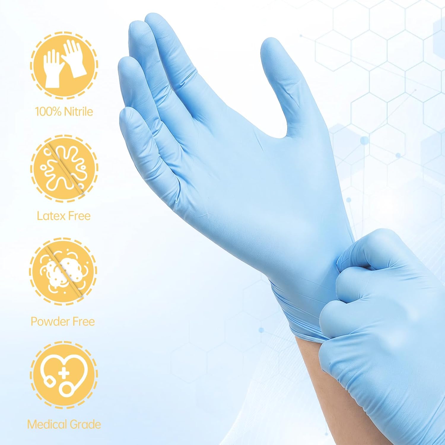 2pk Medium Basic Medical NGPF-7002 Blue Nitrile