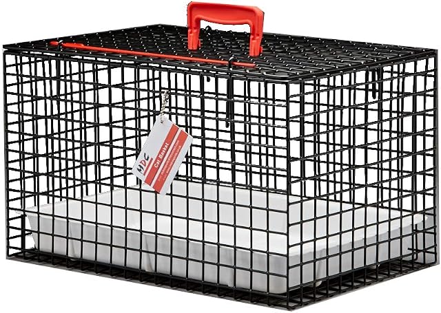MDC Cat Carrier, Black, all round view, great for travel, ideal for vets visits, top opening 