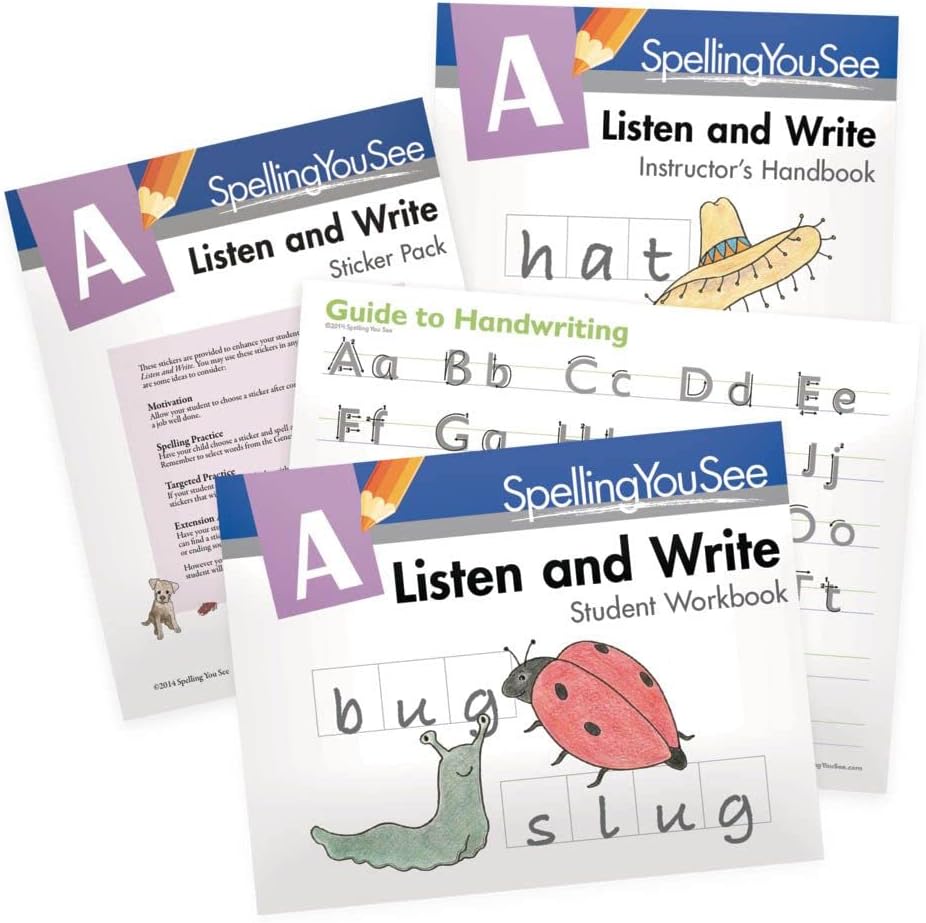 Spelling You See Level A: Listen and Write Universal Set Paperback – 1 Jan. 2019