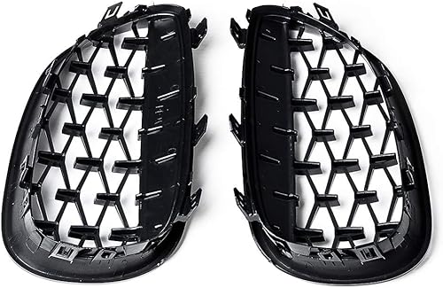 Miniatura 7 de AMOPA CORP - Parrilla de riñón para parachoques delantero, 2 unidades, para pasajeros, color negro brillante, cromado, con serie 2003-2010 E60 E61 5