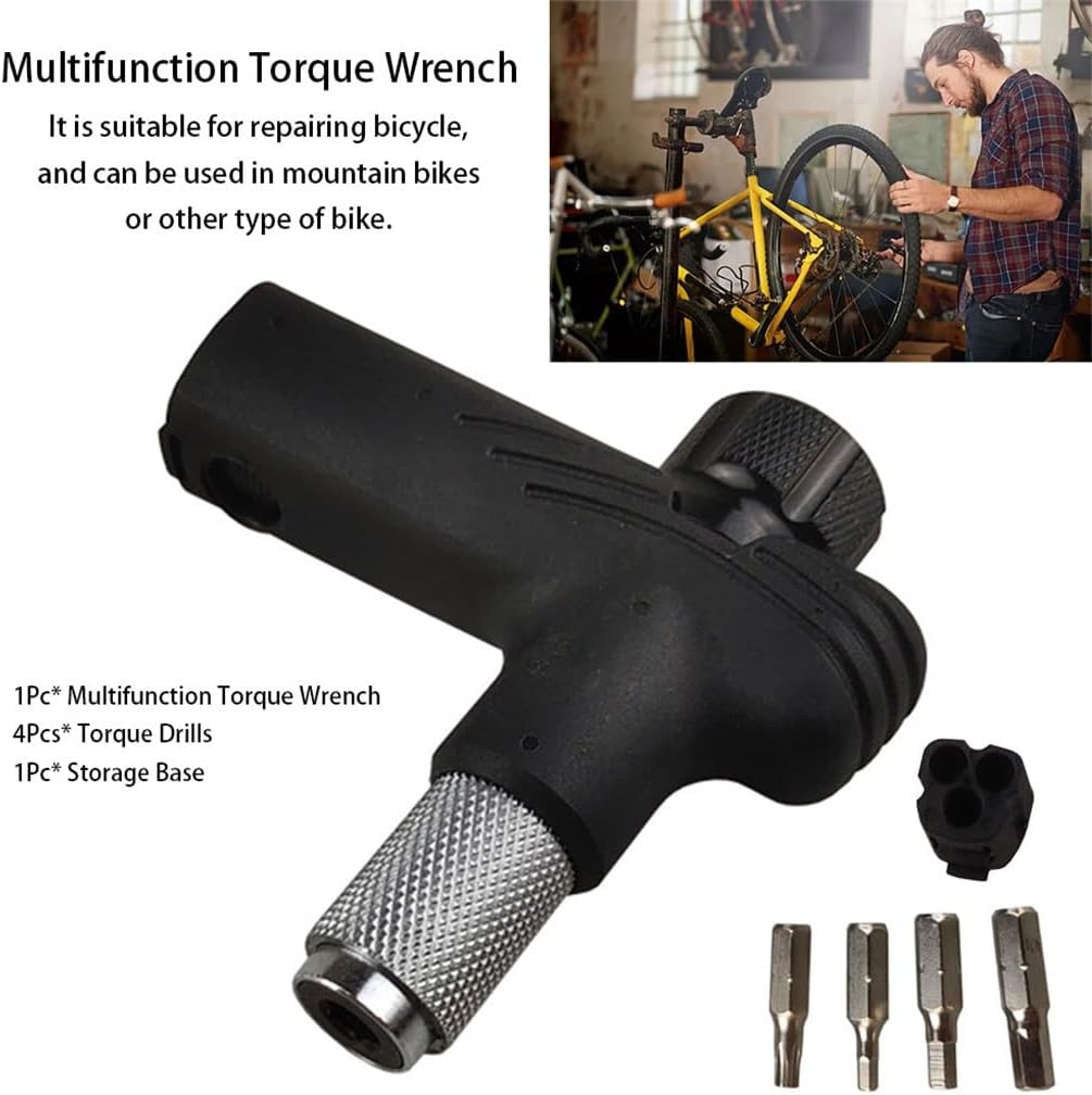 Mountain Bike Adjustable Handheld Ratchet Wheel Repair Tool Cycling Torque Wrench Portable Aluminium Alloy