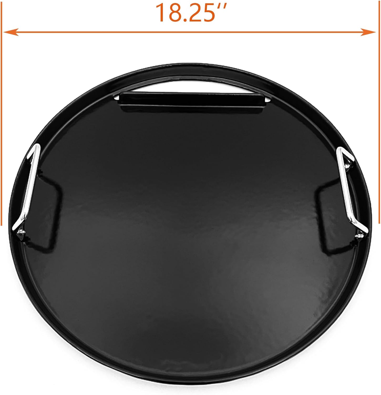 Cast Iron Full Size Round Flat Top Grill Cooking Griddles for BGE, Big Green Egg Large, Kamado Joe Classic, Jumbo Joe and Smokey Mountain Cooker Smoker 18" Charcoal Grill