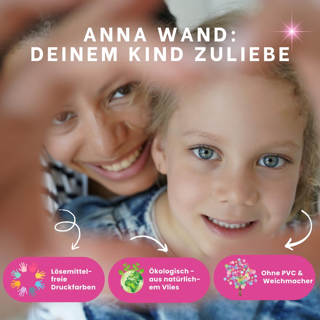 Anna Wand Kinderzimmer Bordüre selbstklebend I Made in Germany I Tapetenbordüre 450 x 11,5 cm I Wandtattoo Mädchen & Junge I DINOSAURIER Schiefer