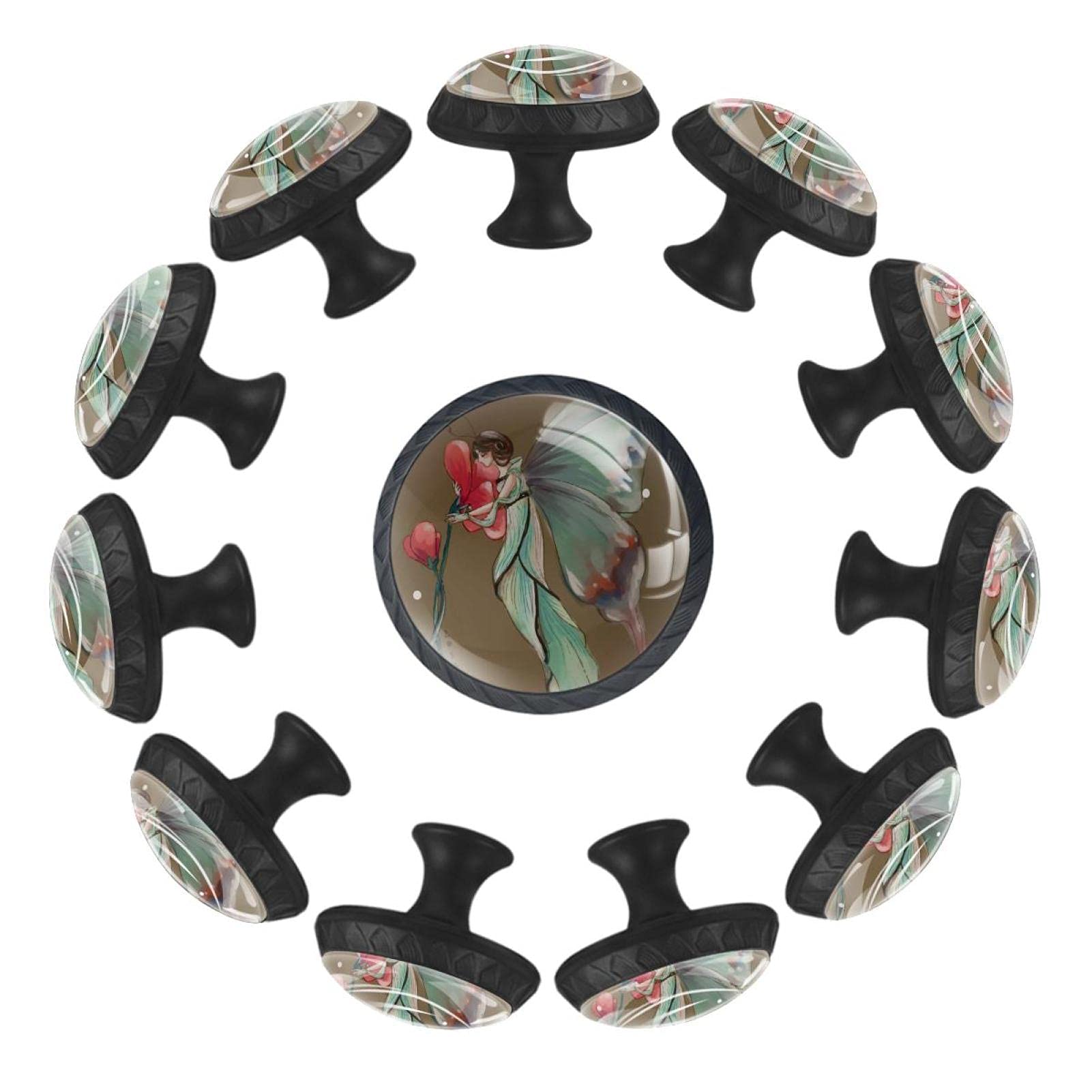 Boutons de tiroir papillon 35mm lot de 12 pour chambre fille