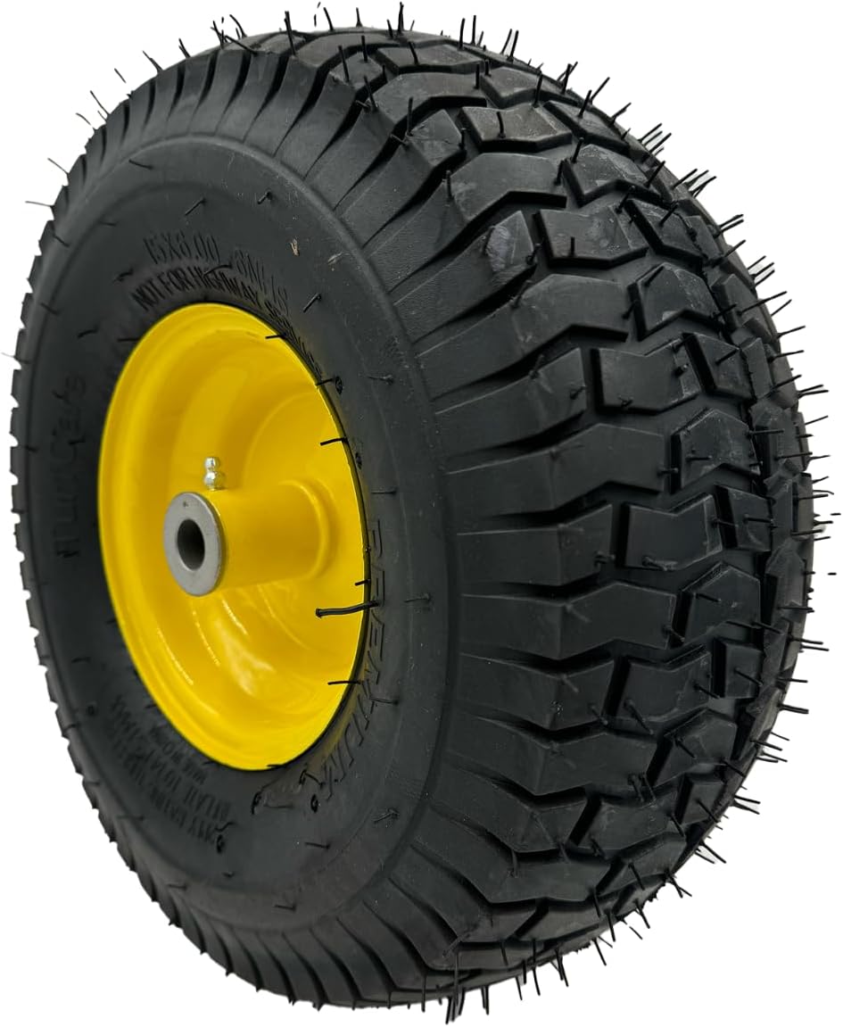 15x6.00-6 Dump Cart Tire and Rim - Fits on 3/4 Inch Axle, 3.25 Inch Hub