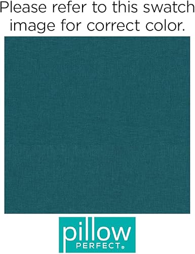 Vista 33 de Pillow Perfect - Cojín cuadrado para asiento de esquina para exteriores o interiores, color cobalto