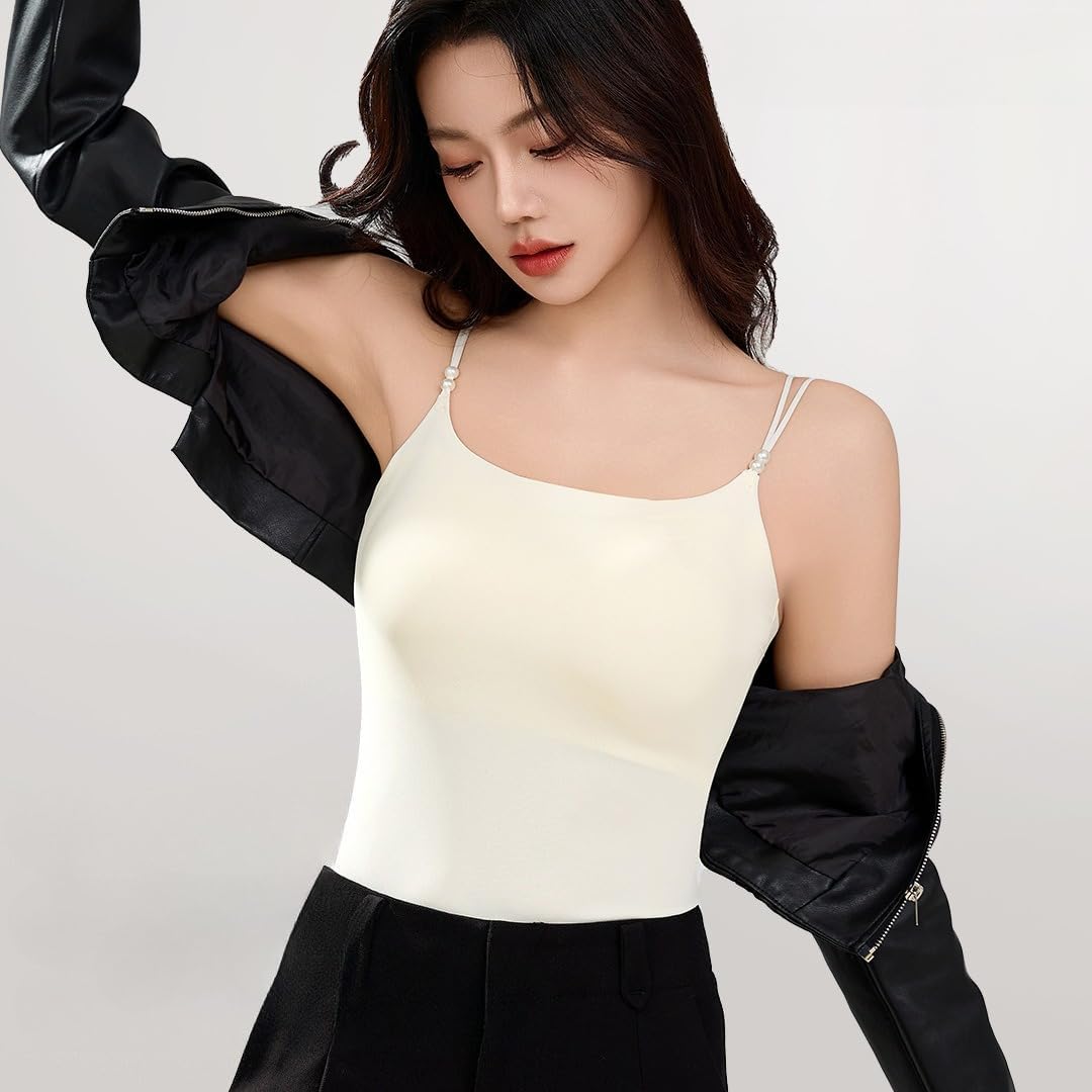 Ice Silk Seamless Vest Summer Cool Feeling Integrated with Coaster Beautiful Back Suspender Underwear Women