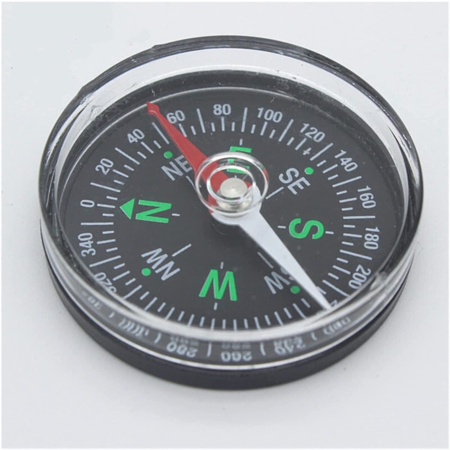 Nowy przenośny mini precyzyjny kompas praktyczny przewodnik nadający się do biwakowania piesze wycieczki nawigacja północna Survival Button Design kompas (kolor: 40MM 1 szt.) (1 szt.)