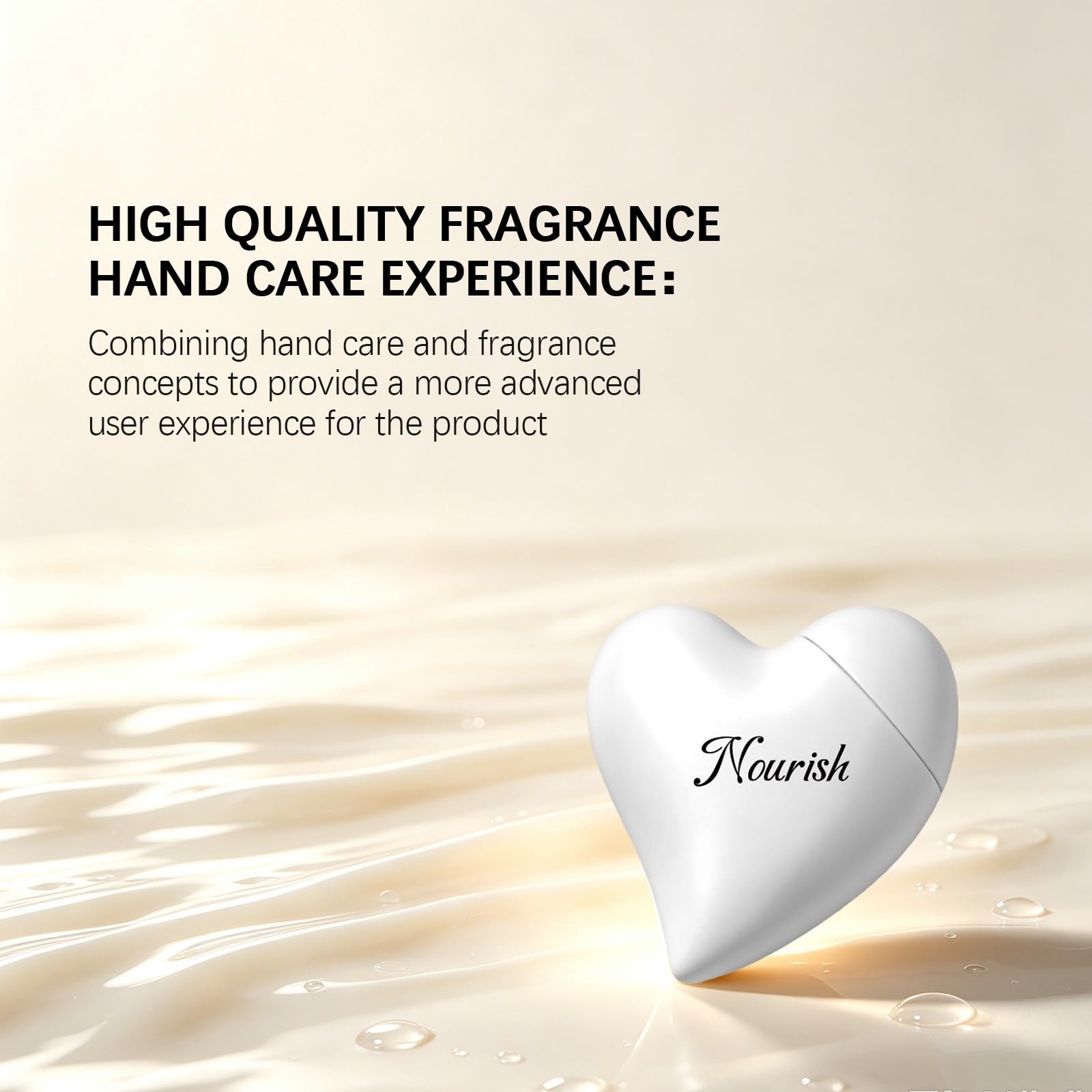 Crema de manos nutritiva con forma de corazón, 50 ml, cuidado hidratante para manos suaves | Crema de manos en embalaje de corazón de moda, fórmula nutritiva e hidratante para suavizar las manos secas a diario