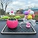 Rose Red Solar Dancing Flower for Car Decor Funny Gifts for Friends Solar Power Kits Car Dashboard Decorations - Funny Solar Powered Dancing Flower Pot Flower Swinging Toy Decoration