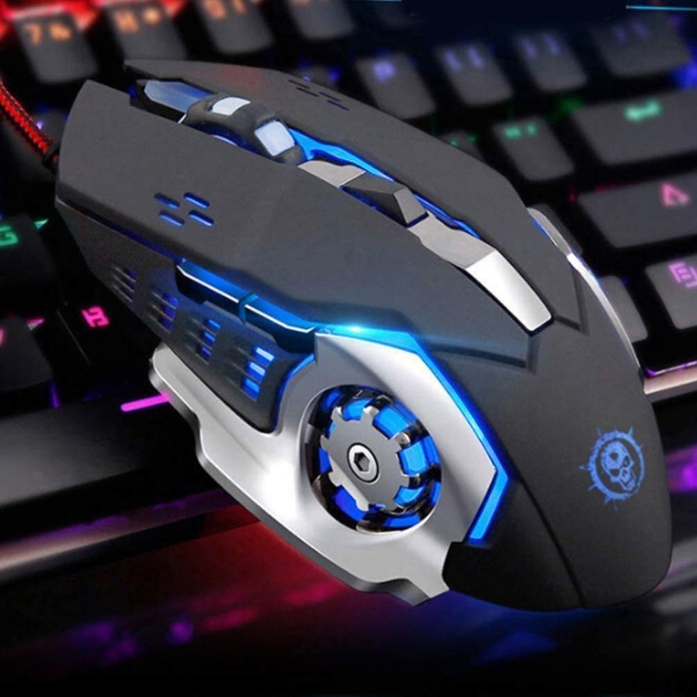 Wired Gaming Keyboard Mouse Combo LED Arcobaleno retroilluminato Tastiera da Gioco RGB Gaming Mouse Polso da Polso ergonomico 104 Tasti Tastiera Mouse per Windows & Mac PC Gamers