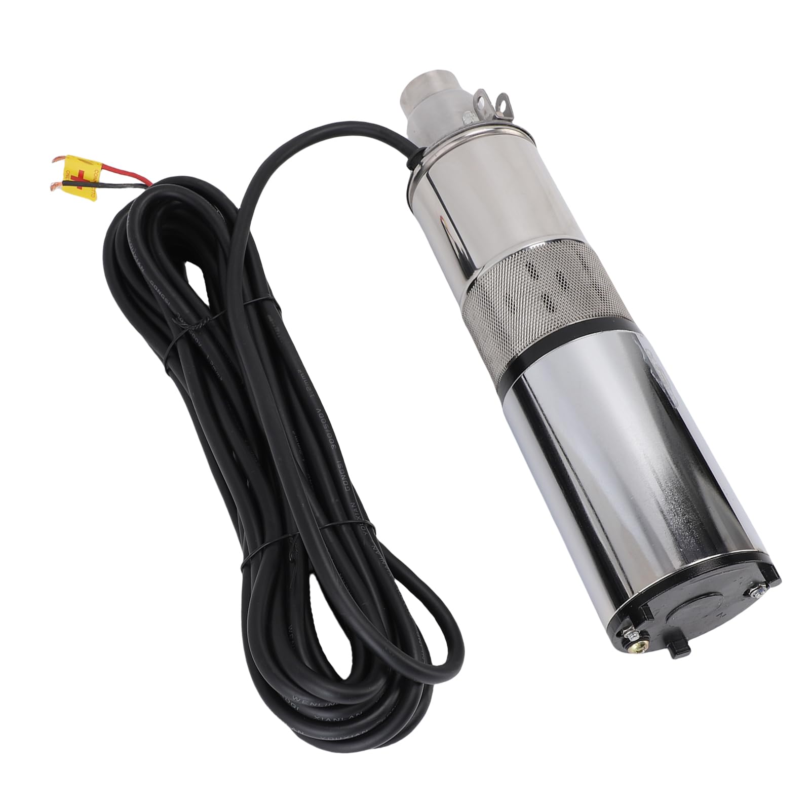 Bomba de Tornillo Sumergible para Pozo Profundo con Energía Solar de 24 V, Bomba de Riego de Acero Inoxidable de 260 W con Cabezal de 40 M, Caudal de 1,2 M³/h, Cable de 10 M para Bombeo de