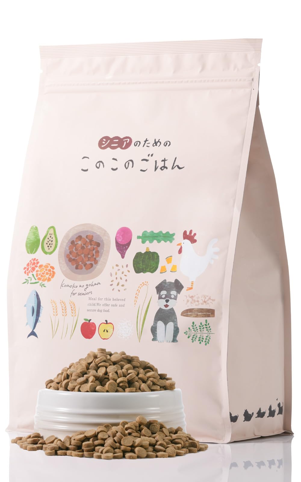 コノコトトモニ シニアのための このこのごはん 1kg シニア ドッグフード 機能性 犬の餌 全犬種 無添加 厳選自然素材