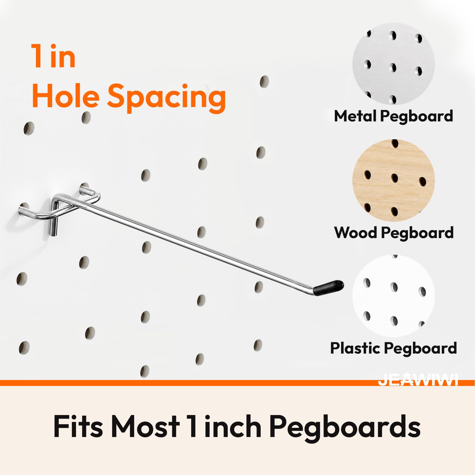 JEAWIWI Pegboard Hooks - 30 Metal Hooks -5 JEAWIWI Pegboard Hooks - 30 Metal Hooks -5