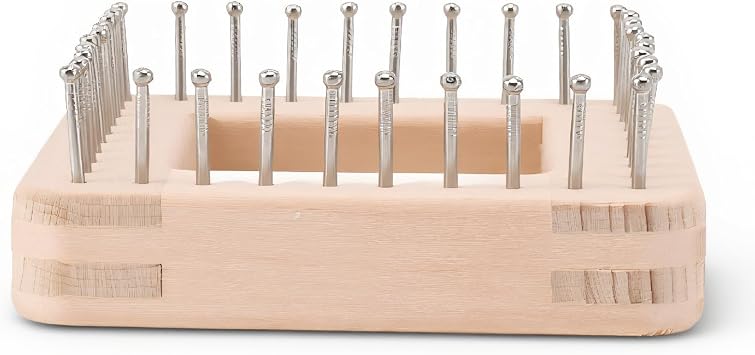 SALALIS Mini Knitting Loom, Square Knitting Tool with Hooks Wooden Crochet ard Square Knitting ard for Weaving Mat Hairband Blanket Sock Making Cushions Small 70 X 55 X 45cm / 27.6