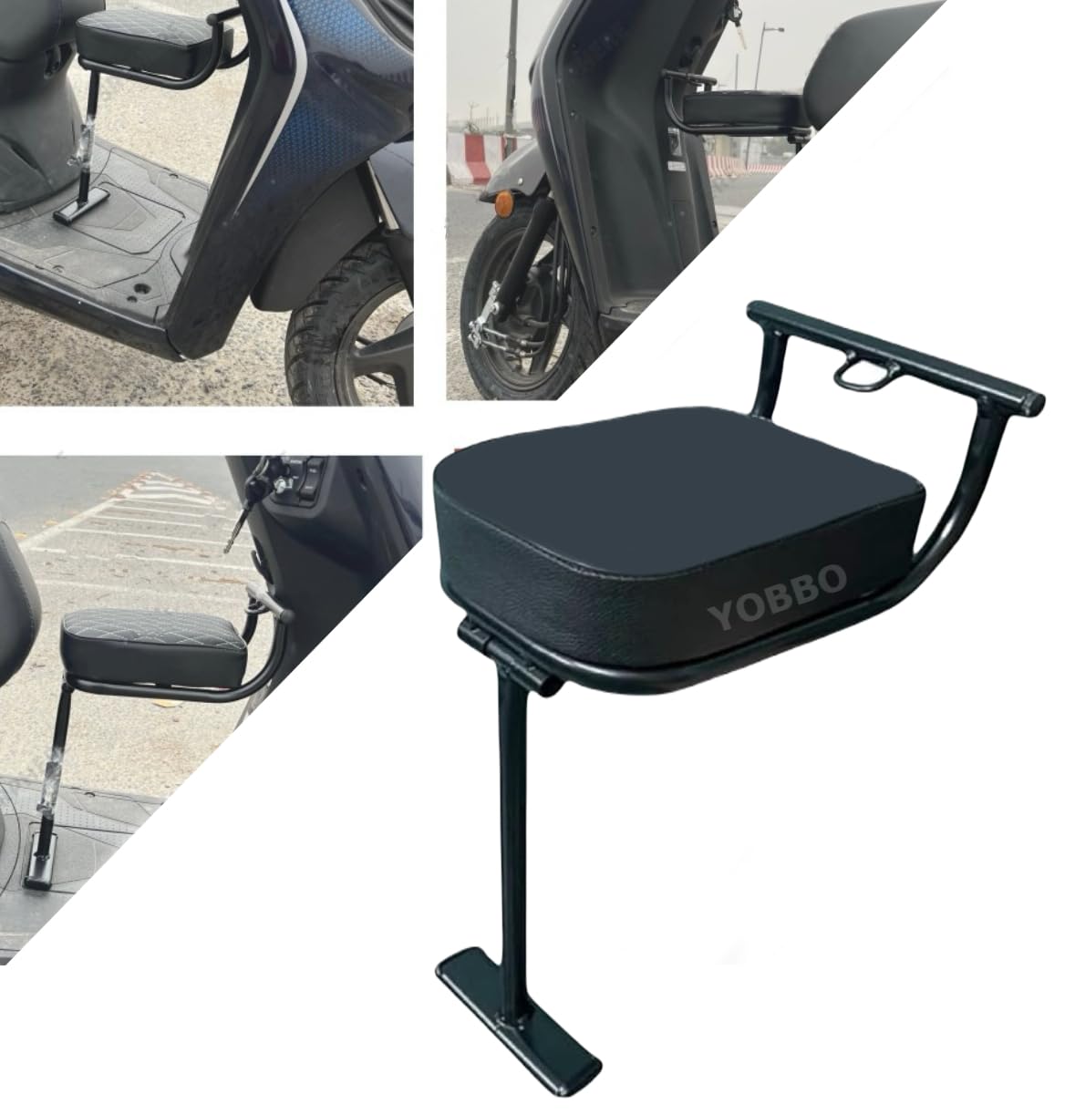 Yobbo Scooter Front Baby Seat | Foldable & Comfortable Child Sitting Seat for Activa, Jupiter, Aviator, Dio, Maestro, Access 125, Burgman, Hero Duet & Other Scooties