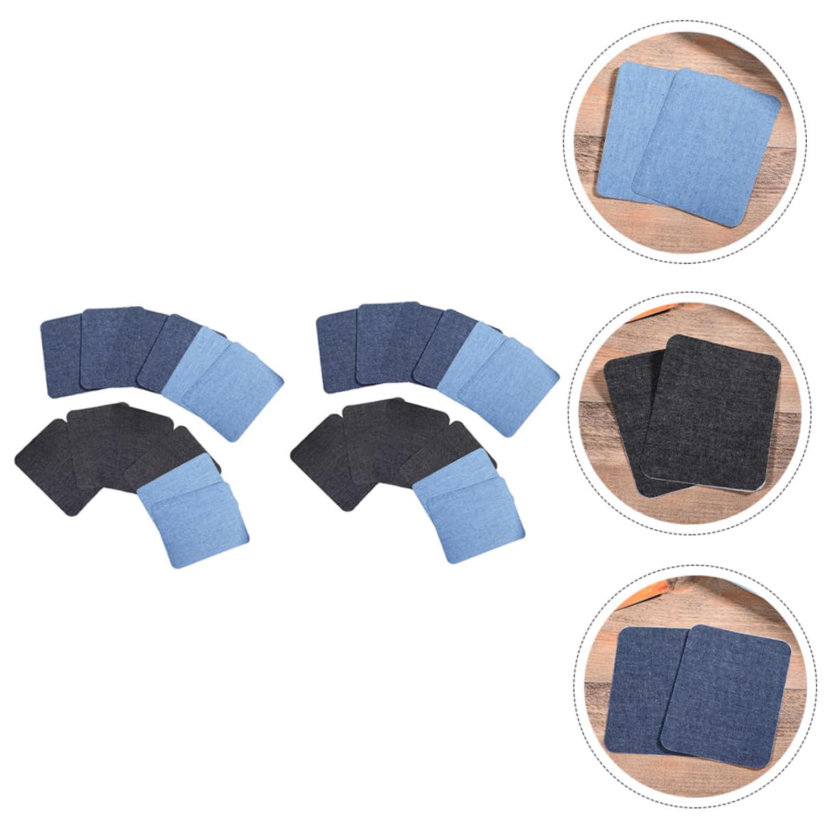 SHINEOFI 72pezzi Pz Toppe Termoadesive Per Riparazione Jeans Patch Adesive Per Abbigliamento Facile Applicazione e Decorazione