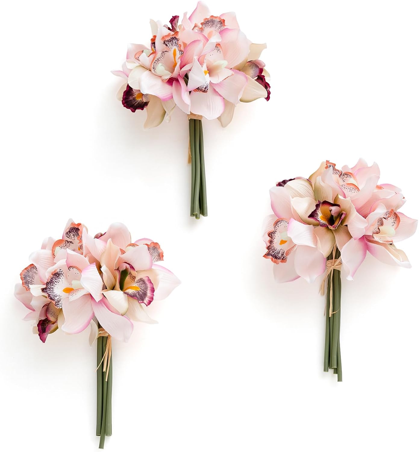 Ling's Moment Artificial Magnolia Flowers 21pcs Fake Orchid