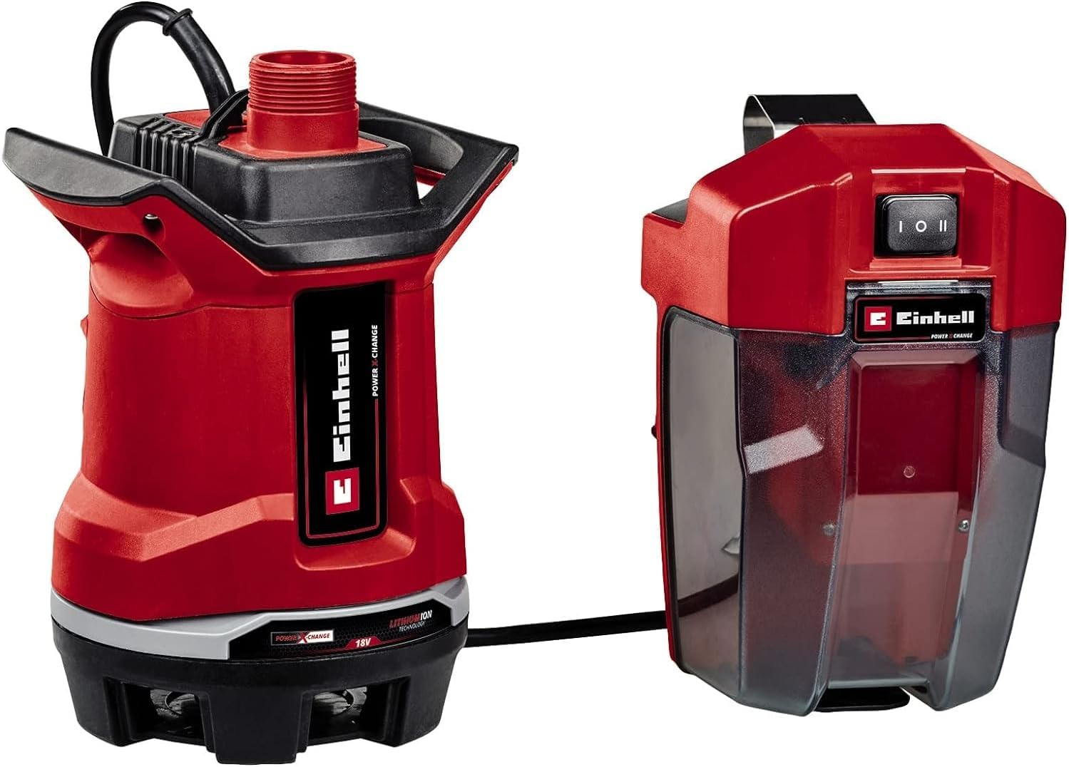 Einhell Battery Waste Water Pump GE-DP 18/25 Li Solo Power X-Change (18 V, max. delivery capacity 7500 l/h, head 5 m, ECO and BOOST mode, without battery)