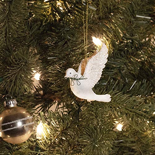 Roman 133664 Dove Olive Branch Ornament, 3 Inch, White #TOP5